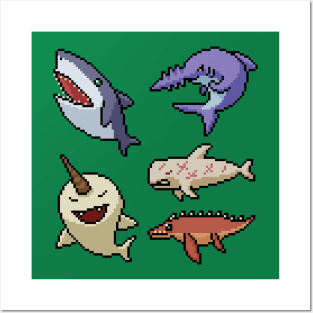 Pixel Monster Fish Posters and Art